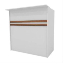 Balcão Caixa Com Gaveta 100% MDF 120x120x60 cm Pacote Comac - Branco/Teka - 1