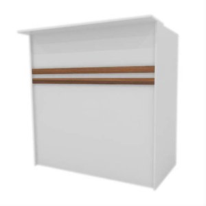 Balcão Caixa Com Gaveta 100% MDF 120x120x60 cm Pacote Comac - Branco/Teka