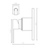 Acabamento para Misturador Monocomando para chuveiro - Base Deca - Dourado- KROMMA KR7268QD - 2