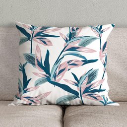 Kit Trio Capas de Almofadas Estampadas em Veludo Suede 45cm X 45cm - Decoração para Sala Cor Azul - 3