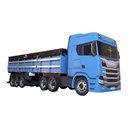 Ver imagem 3 de Carreta Scania R450 Graneleiro Gigante Madeira Mdf Miniatura