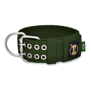 Coleira Cachorro Grande Forte Coleira Amorosso Cor Verde Militar:M