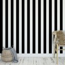 Ver imagem 2 de Papel de Parede Listrado Preto e Branco - 2,50x0,50m