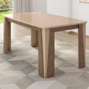 Ver imagem 4 de Kit Mesa de Jantar Opera com 6 Cadeiras Sinfonia em Linho Carvalho/fendi/creme