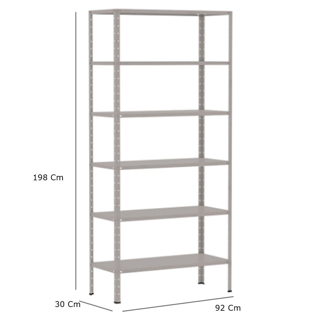 Estante de aço Leve 30 Cm - Cinza