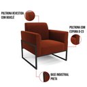 Ver imagem 4 de Namoradeira e 2 Poltronas Industrial Alta Preto Marisa Bouclê Terra D03 - D’Rossi