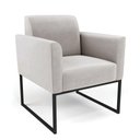 Ver imagem 2 de Sofá Namoradeira com 2 Poltronas Base Industrial Preto Marisa Veludo D03 - D\'rossi Cor Cinza