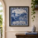 Ver imagem 1 de Quadro Decorativo Salvador 33x33cm Mold Preta Vidro