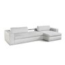 Sofa Ereganto com Chaise Long de Living Estofado Bege - 1