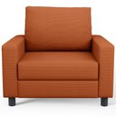 Ver imagem 5 de Poltrona Decorativa Para Sala De Estar E Recepção Malta L02 Tecido Terracota - Lyam Decor
