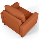 Ver imagem 7 de Poltrona Decorativa Para Sala De Estar E Recepção Malta L02 Tecido Terracota - Lyam Decor