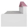 Cama Infantil com Casa de Boneca Quarto Anna Led P04 Branco Rosa - Lyam Decor - 6