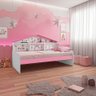 Cama Infantil com Casa de Boneca Quarto Anna Led P04 Branco Rosa - Lyam Decor - 2