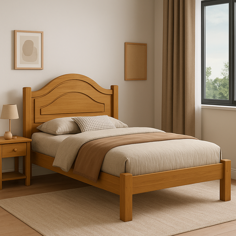 Cama Solteiro Isis 100% Mdf para Colchão 188x88 Cm -super Reforçada -basoto:nature