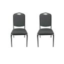 Ver imagem 1 de Cadeira para Hotel ou Eventos com Reforço Empilhável Cor Cinza Preto Kit 2 Unidades Poltronas do Sul