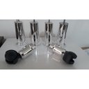 Ver imagem 3 de Kit 4 Pés 2 Rodízio para Cama Box Metalizado com 13 Cm Altura