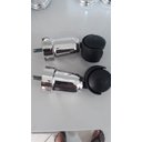 Ver imagem 4 de Kit 4 Pés 2 Rodízio para Cama Box Metalizado com 13 Cm Altura