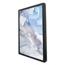 Ver imagem 3 de Quadro Decorativo Abstrato Mármore Azul Celeste em Moldura Caixa Tacolado Moldura Trad 1cm Branca Se