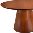 Ver imagem 4 de Mesa de Jantar Redonda 120cm Mogny Madeira Maciça Castanho Claro - Sallar Home