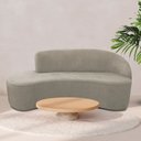 Ver imagem 2 de Sofá Curvo 03 Lugares 180cm Eron Braço Esquerdo Suede Camurça Bege - Nexta Casa