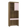 Guarda Roupa Modulado de Solteiro Paris Avelã Rosa 5 Peças - Luciane - 4