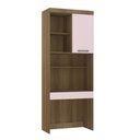 Ver imagem 4 de Guarda Roupa Modulado de Solteiro Paris Avelã Rosa 5 Peças - Luciane