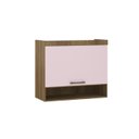 Ver imagem 6 de Guarda Roupa Modulado de Solteiro Paris Avelã Rosa 5 Peças - Luciane