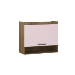 Guarda Roupa Modulado de Solteiro Paris Avelã Rosa 5 Peças - Luciane - 6