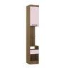 Guarda Roupa Modulado de Solteiro Paris Avelã Rosa 5 Peças - Luciane - 5