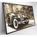 Ver imagem 2 de Quadro Carro Clássico Preto e Branco - 90x60 Cm - Tecido Canvas