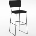Ver imagem 3 de Kit 04 Banquetas Alta para Cozinha Sala de Jantar Base em Aço Allana L02 Suede Preto - Lyam Decor