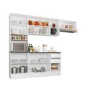 Ver imagem 3 de Cozinha Compacta 9 Portas 2 Gavetas Com Balcão Tampo Paris