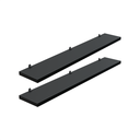 Ver imagem 1 de Kit 2 Prateleira Preta 60X10 + Suporte Flutuante Mdf Organizadora Decoração Cozinha Banheiro Sala