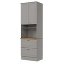 Ver imagem 1 de Torre Quente 72 cm 2 Portas 2 Gavetas C350 Cinza Nature Henn