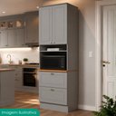 Ver imagem 2 de Torre Quente 72 cm 2 Portas 2 Gavetas C350 Cinza Nature Henn