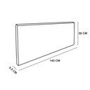 Ver imagem 2 de Cabeceira Casal Painel Cama Box Clean 140 Cm Linho Grosso Bege