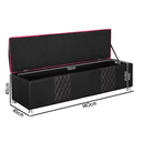 Ver imagem 4 de Kit Quarto Gamer Baú e Painel Fighter Usb 140cm Cama de Casal:preto e Pink