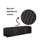 Ver imagem 7 de Kit Quarto Gamer Baú e Painel Fighter Usb 140cm Cama de Casal:preto e Pink