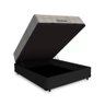 Cama Box Bau Casal Preto + Colchão Casal Airtech Spring Molas Ensacadas (138x188x65) - Ortobom - 2