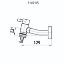 Ver imagem 2 de Torneira para Jardim/Tanque Slim Cromada 1149 C95