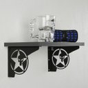 Ver imagem 2 de Par Mãos Francesas Pretas Ornamentadas 20cm 4x4 Estrela Caveira Justiceiro Aço Jeep