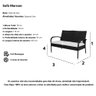 Conjunto Sofá + 2 Poltronas Rattan Assento Estofado + Mesa com Tampo de Vidro para Área Externa - 4