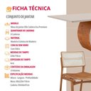 Ver imagem 7 de Sala de Jantar Mesa Ellis 220cm Madeira Tampo com Vidro com 8 Cadeiras Eva Premium