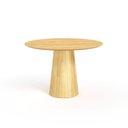 Ver imagem 1 de Mesa de Jantar Redonda 120cm Scandi 6 Lugares Lamina Natural de Madeira Damasco