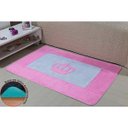 Ver imagem 1 de Tapete Passadeira Pelúcia Quarto Bebê Coroa Real Premium Antiderrapante - Rosa