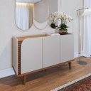 Ver imagem 1 de Buffet Aparador Elegance Ripado 3 Portas Pés Mad