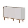 Buffet Aparador Elegance Ripado 3 Portas Pés Mad - 5
