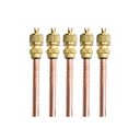 Ver imagem 1 de 5x Válvulas Serviço Schrader 1/4 50mm Cobre Refrigeração