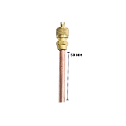 5x Válvulas Serviço Schrader 1/4 50mm Cobre Refrigeração - 3