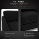 Ver imagem 7 de Poltrona Cama Retrátil Daiana Matelassê em Veludo Suede Confortável Preto 125cm